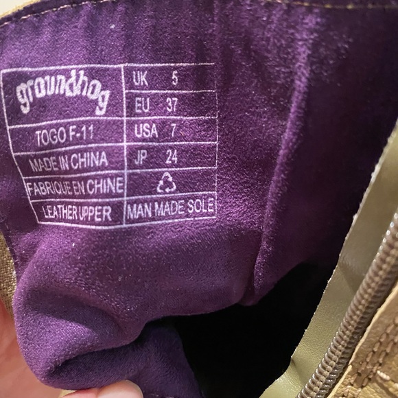 Fall Leather boots ladies size 7. Pea green. By Grasshopper. - Picture 2 of 8